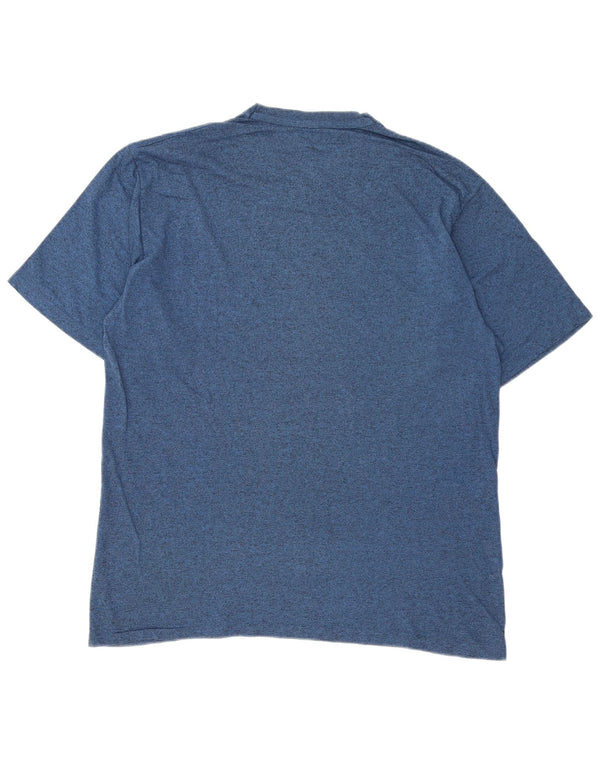 Champion Mens T-Shirt Top 2XL Navy Blue Flecked Cotton