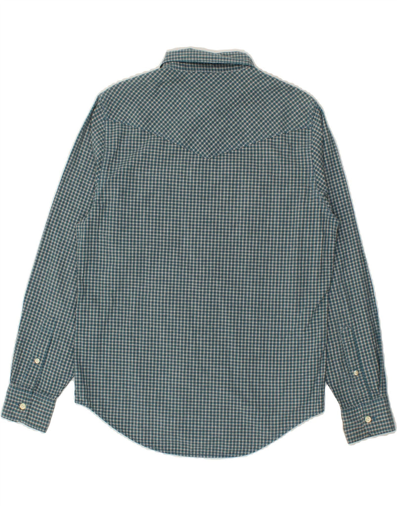 LEVI'S Mens Standard Fit Shirt Small Blue Check Cotton Vintage Levi's and Second-Hand Levi's from Messina Hembry 