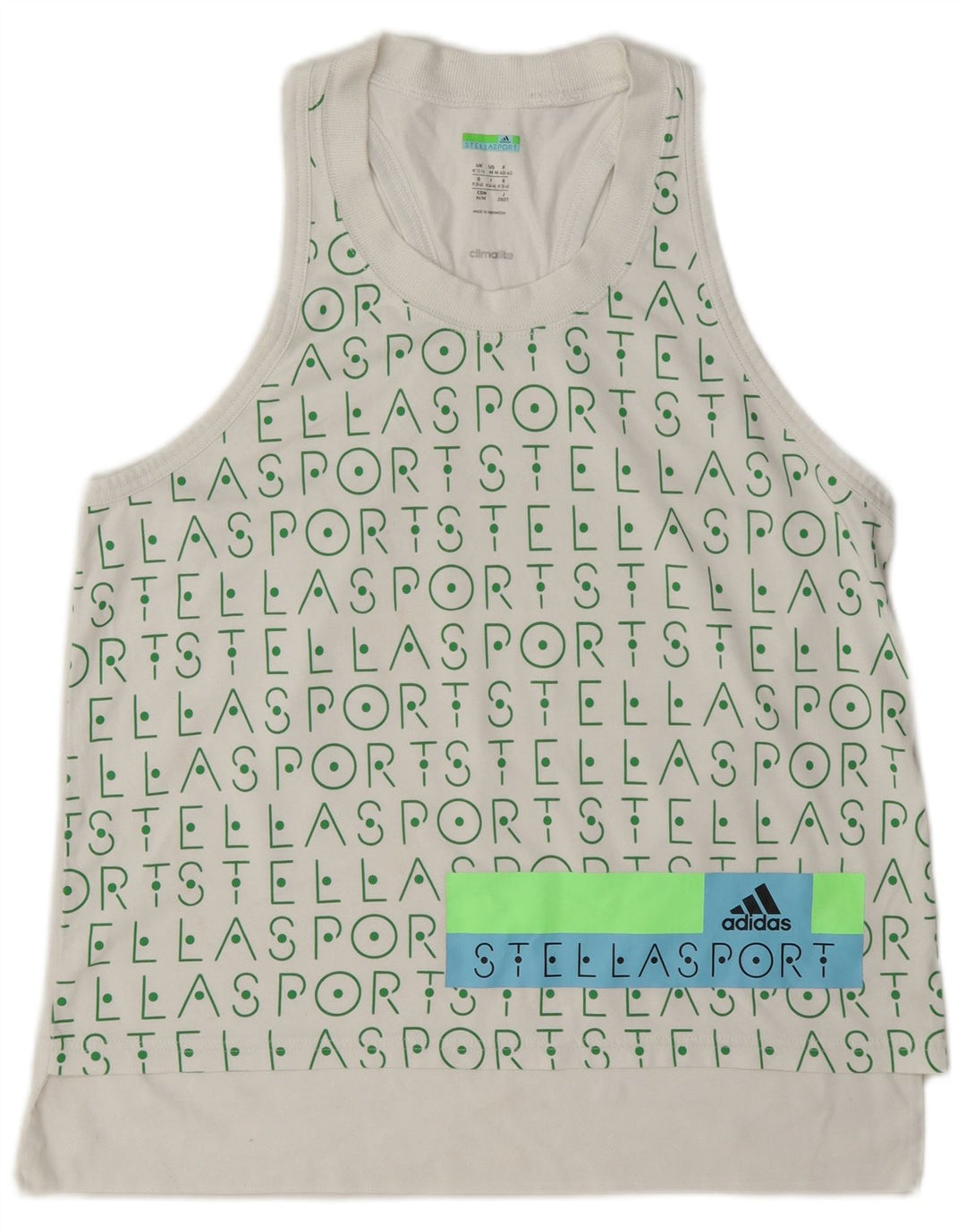 Adidas Womens Stella Graphic Vest Top UK 12/14 Medium White
