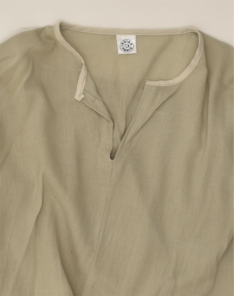 VINTAGE Womens Long Sleeve Blouse Top UK 16 Large Beige | Vintage Vintage | Thrift | Second-Hand Vintage | Used Clothing | Messina Hembry 