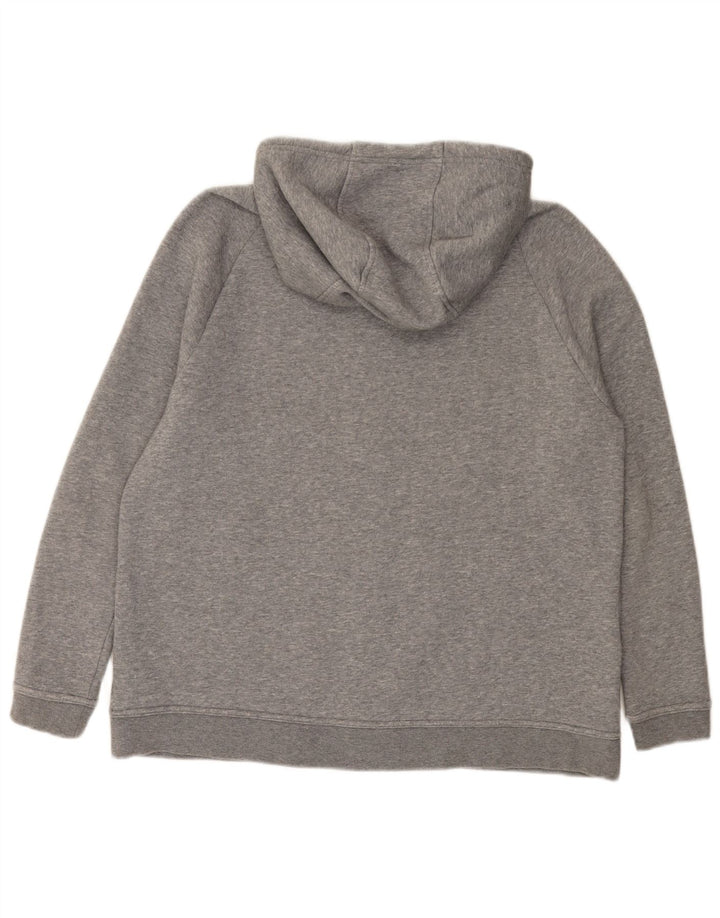 Nike Mens Zip Hoodie Sweater Large Grey Flecked Cotton
