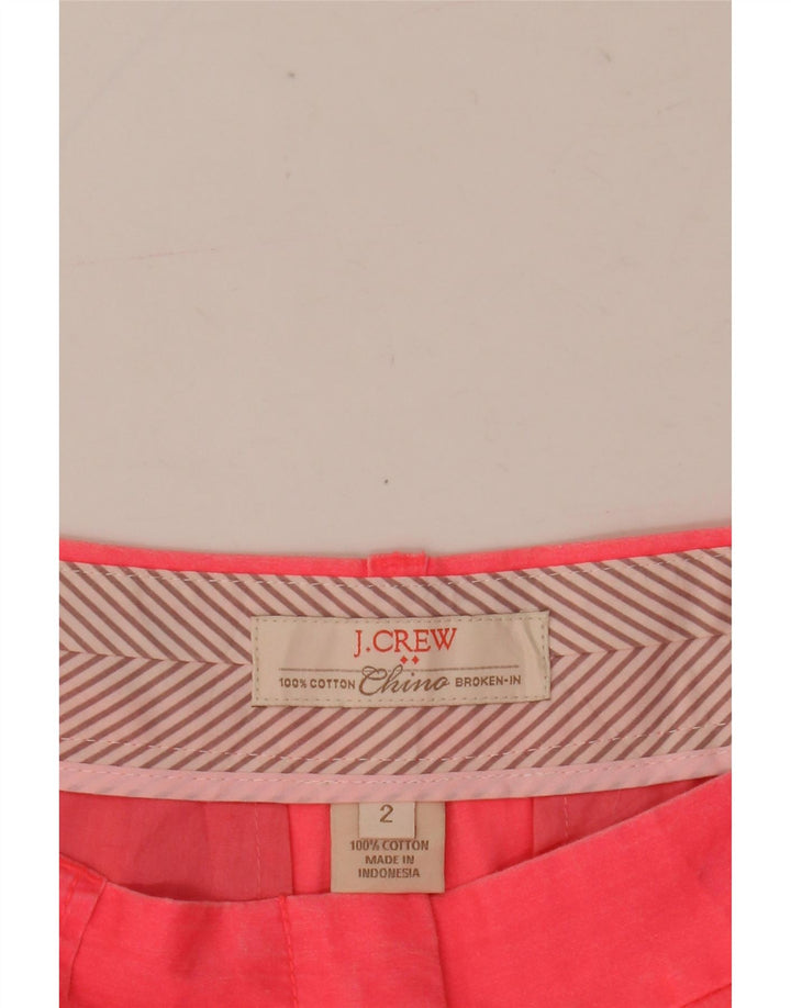 J. Crew Womens Broken In Chino Shorts US 2 XS W29  Pink Cotton