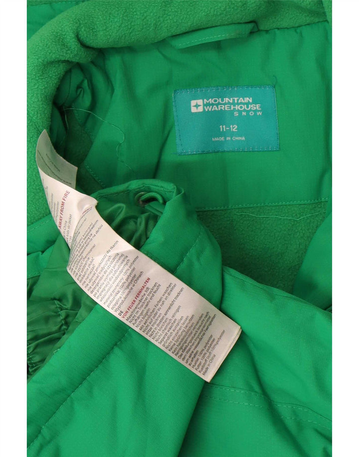 Mountain Warehouse Boys Windbreaker Jacket 11-12 Years Green Colourblock