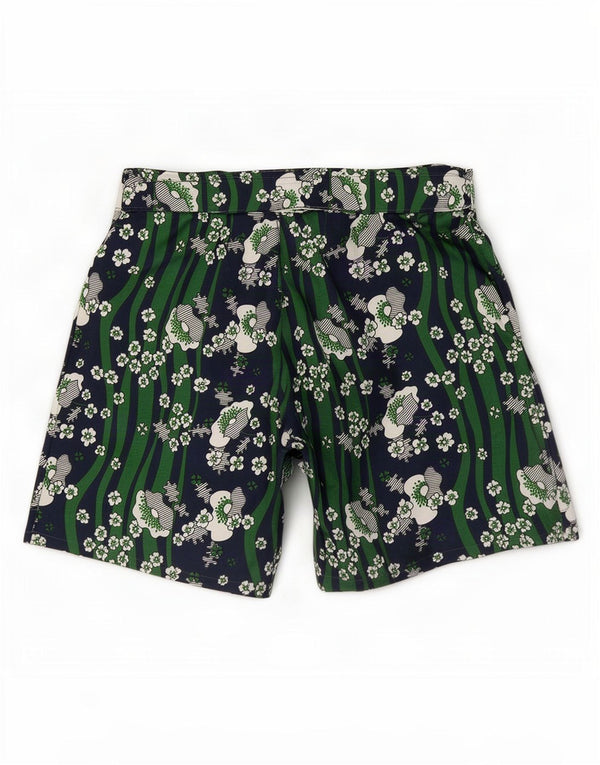 Vintage Womens Shorts W32 Large Green Floral