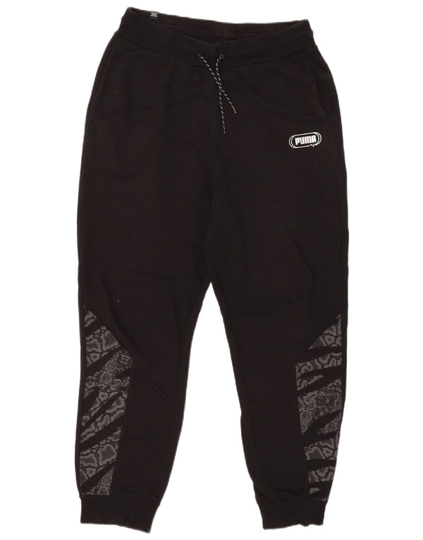 Puma Mens Tracksuit Trousers Joggers Medium Black Animal Print
