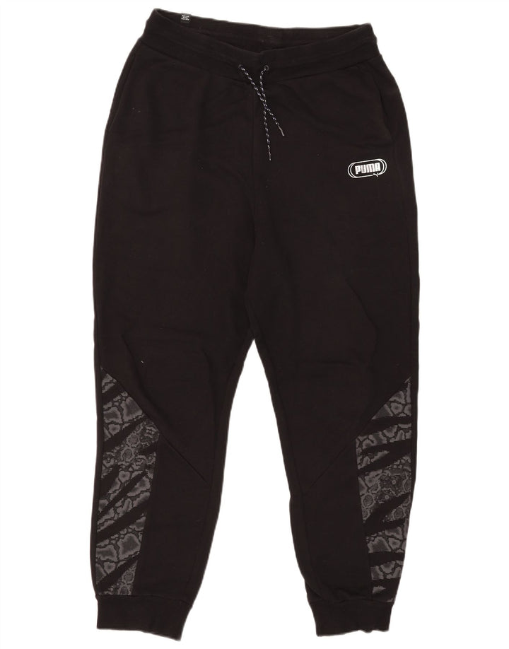 Puma Mens Tracksuit Trousers Joggers Medium Black Animal Print