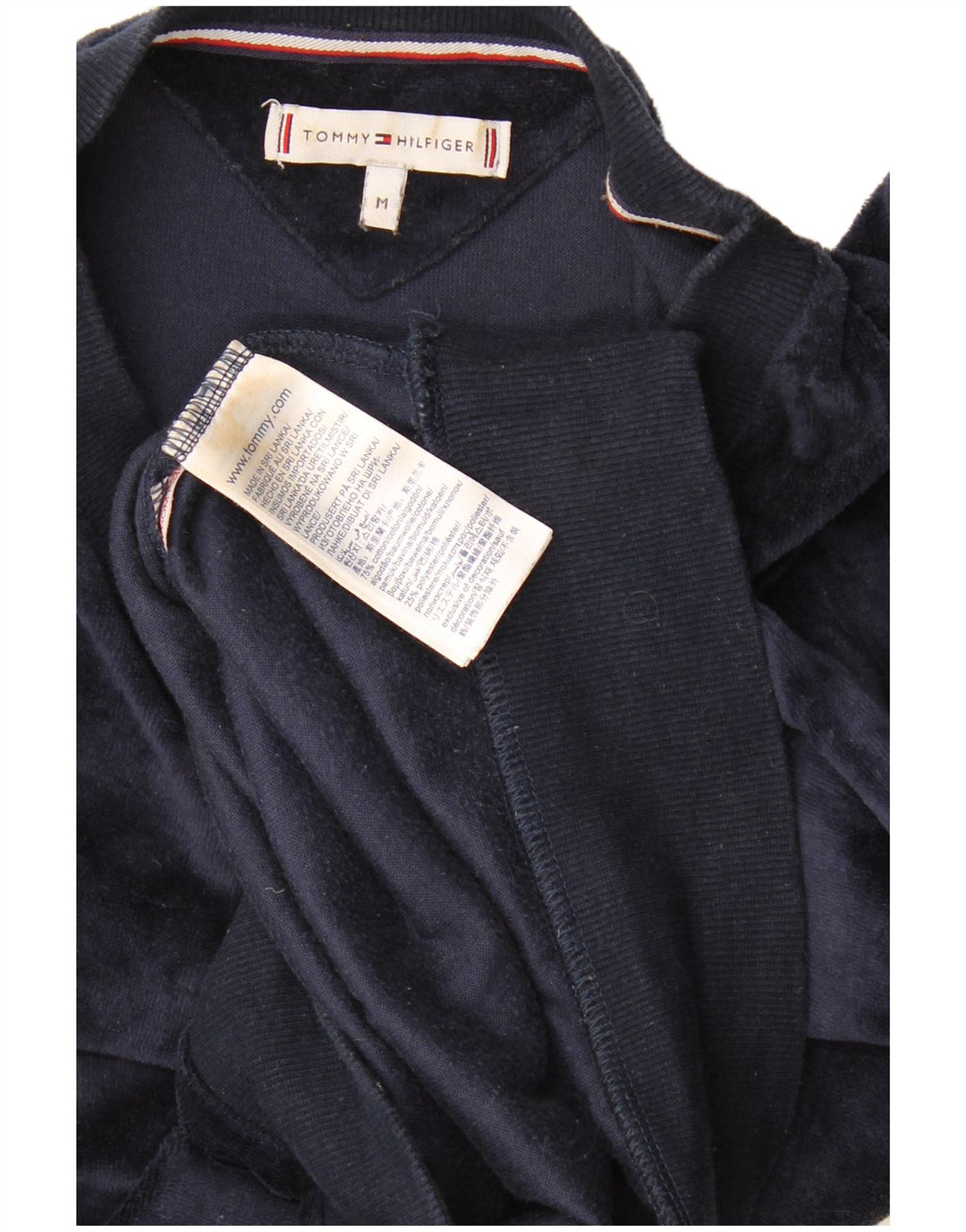 Tommy Hilfiger Mens Graphic Sweatshirt Jumper Medium Navy Blue Colourblock