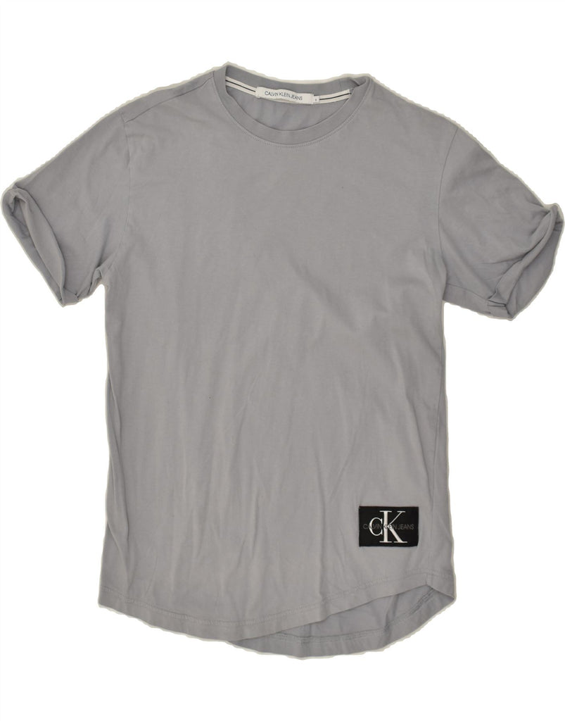 CALVIN KLEIN Mens Graphic T-Shirt Top Small Grey Cotton | Vintage Calvin Klein | Thrift | Second-Hand Calvin Klein | Used Clothing | Messina Hembry 