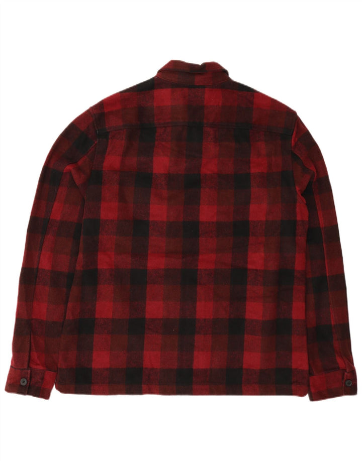 ALL SAINTS Mens Overshirt Flannel Shirt XL Red Gingham Polyester