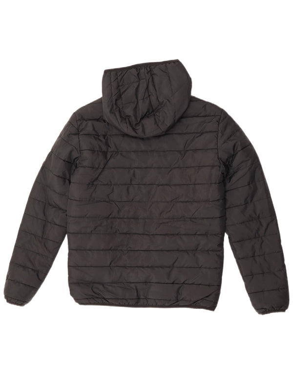 Jack & Jones Mens Hooded Padded Jacket UK 34 XS Black Polyester