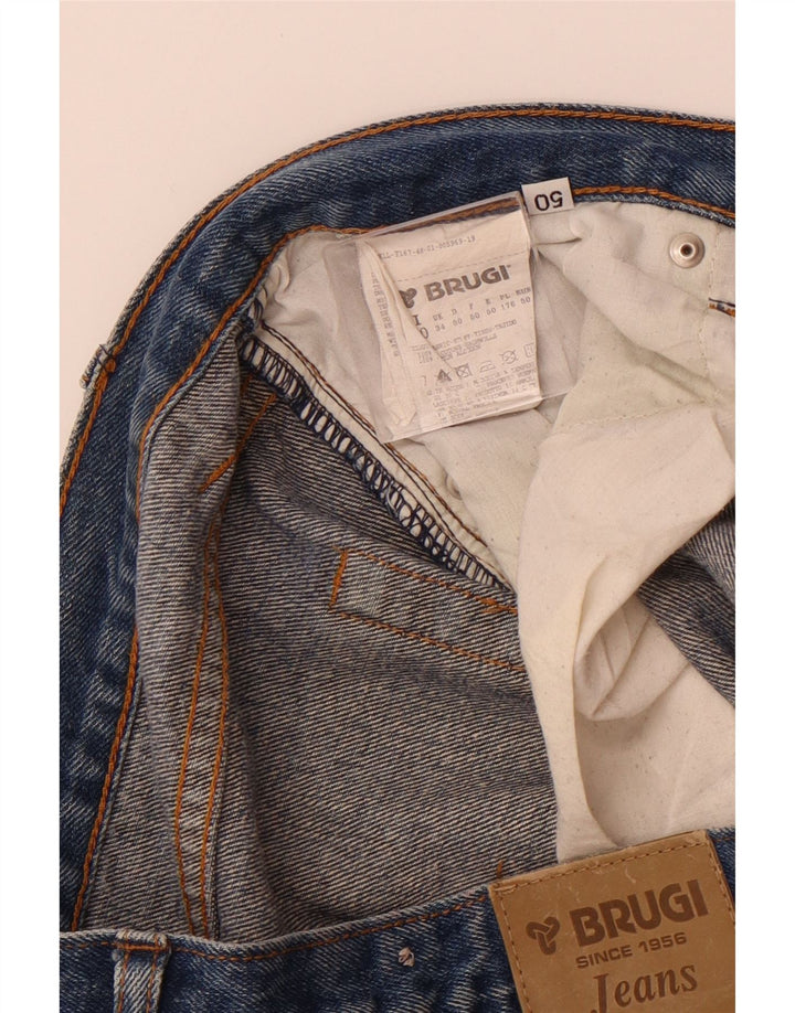 BRUGI Mens Straight Jeans W34 L32 Blue Cotton