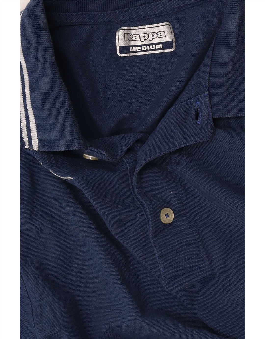 Kappa Mens Polo Shirt Medium Blue Striped