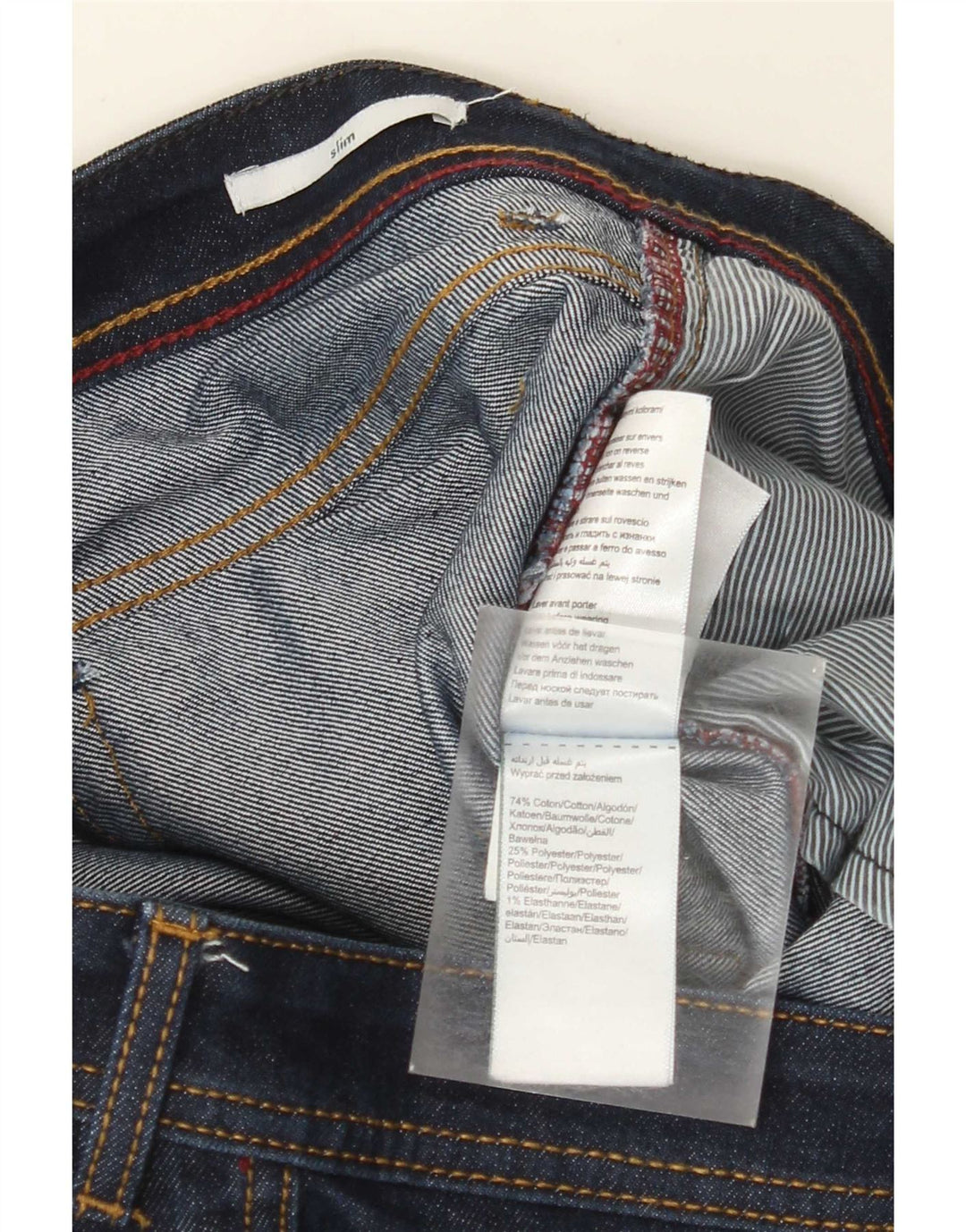 Jules Mens Slim Jeans W38 L34 Navy Blue Cotton