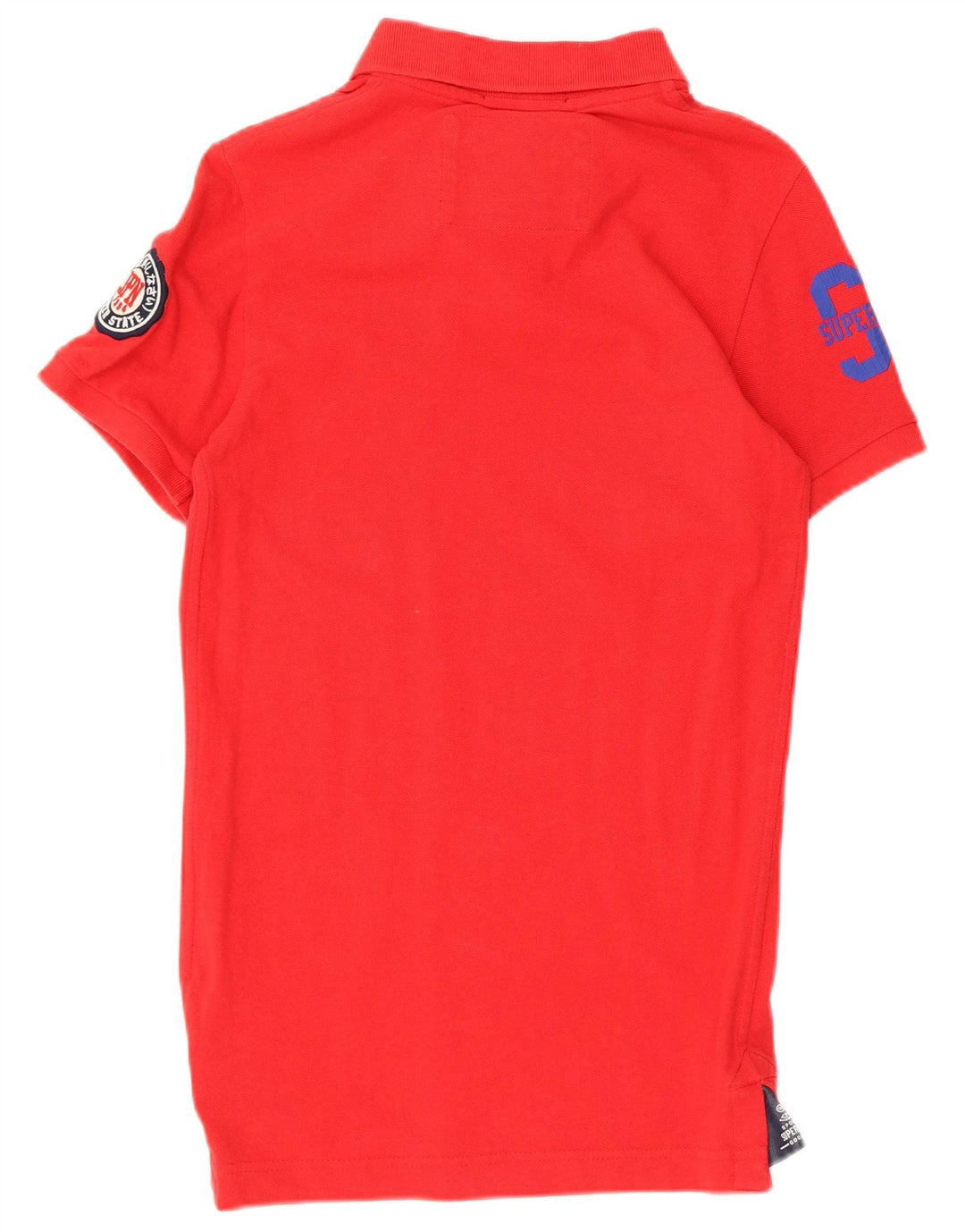 Superdry Mens Graphic Polo Shirt Small Red Cotton