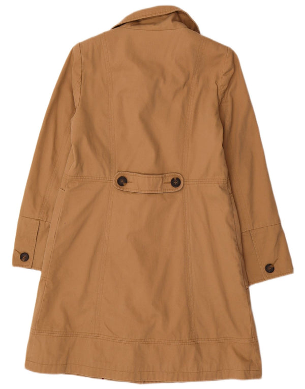 White Stuff Womens Trench Coat UK 10 Small Brown Cotton
