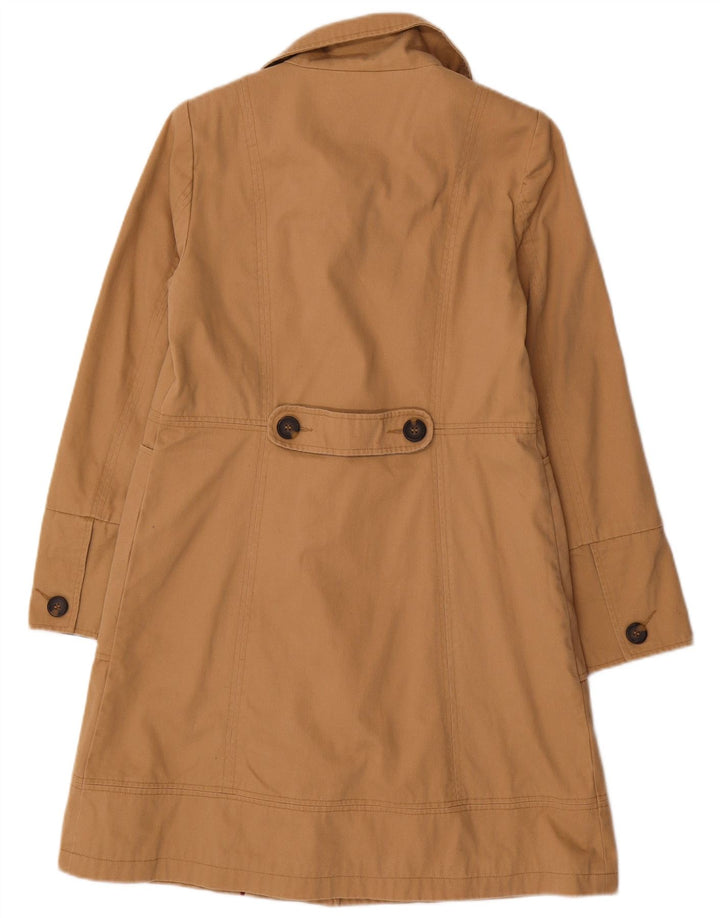 White Stuff Womens Trench Coat UK 10 Small Brown Cotton