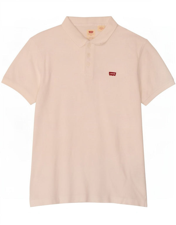 Levi's Mens Standard Polo Shirt Small White Cotton