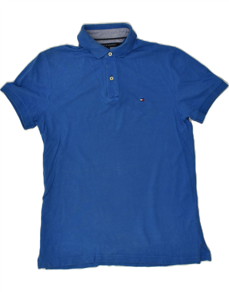 TOMMY HILFIGER Mens Custom Fit Polo Shirt Small Blue | Vintage Tommy Hilfiger | Thrift | Second-Hand Tommy Hilfiger | Used Clothing | Messina Hembry 