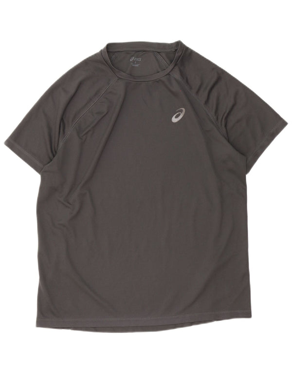 Asics Mens T-Shirt Top Large Grey Polyester