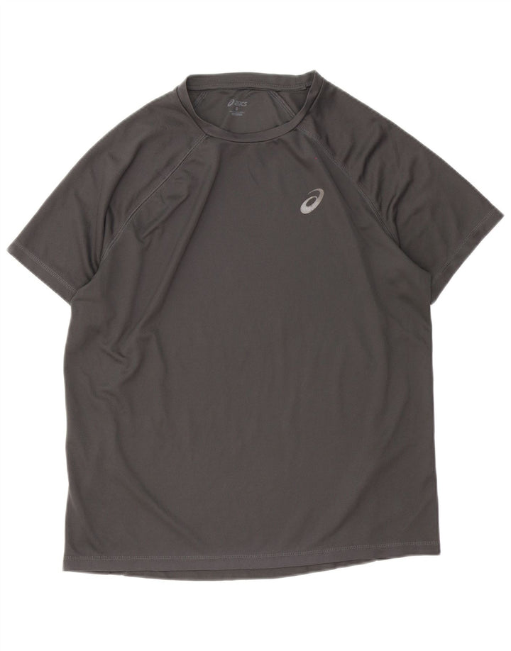 Asics Mens T-Shirt Top Large Grey Polyester