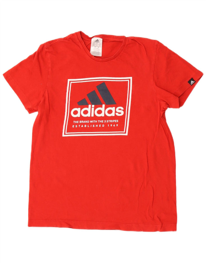 Adidas Mens Graphic T-Shirt Top Small Red Cotton