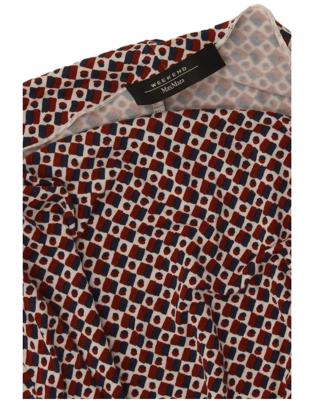 Max Mara Womens Weekend Blouse Top UK 12 Medium Red Geometric