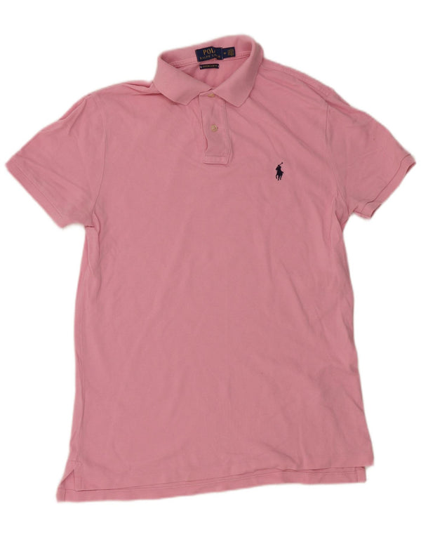 Polo Ralph Lauren Mens Custom Slim Fit Polo Shirt Medium Pink Cotton