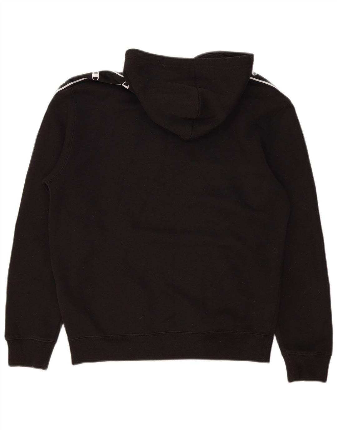 Champion Mens Graphic Hoodie Jumper Medium Black Cotton