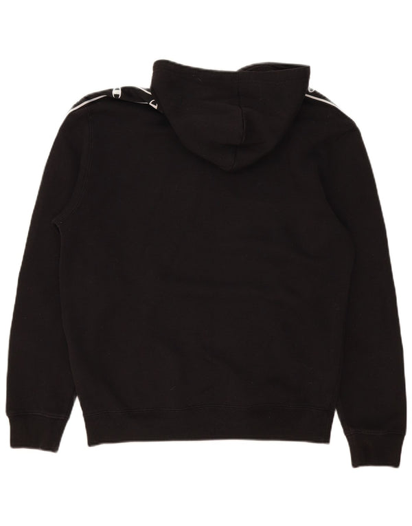 Champion Mens Graphic Hoodie Jumper Medium Black Cotton