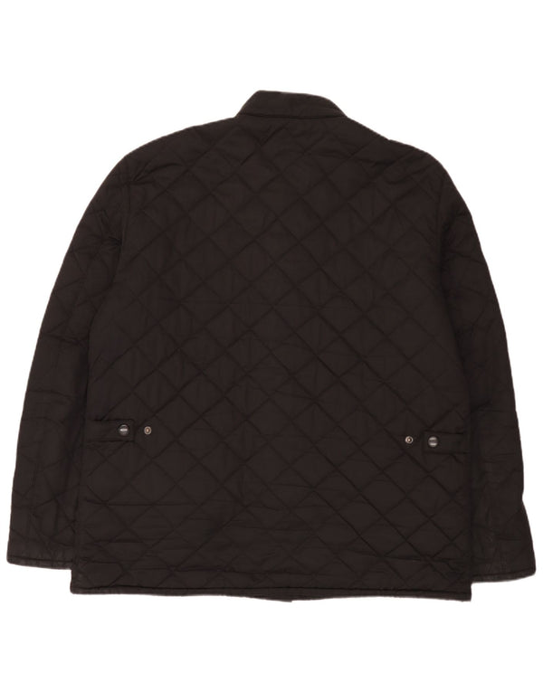 Barbour Mens Quilted Jacket UK 42 XL Black Polyester