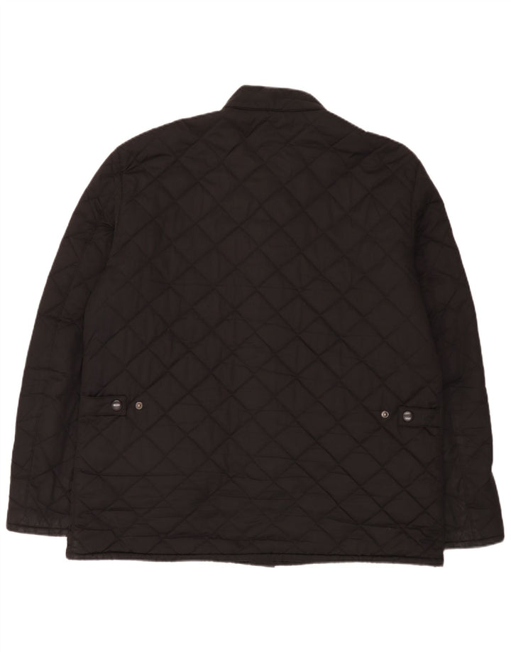 Barbour Mens Quilted Jacket UK 42 XL Black Polyester