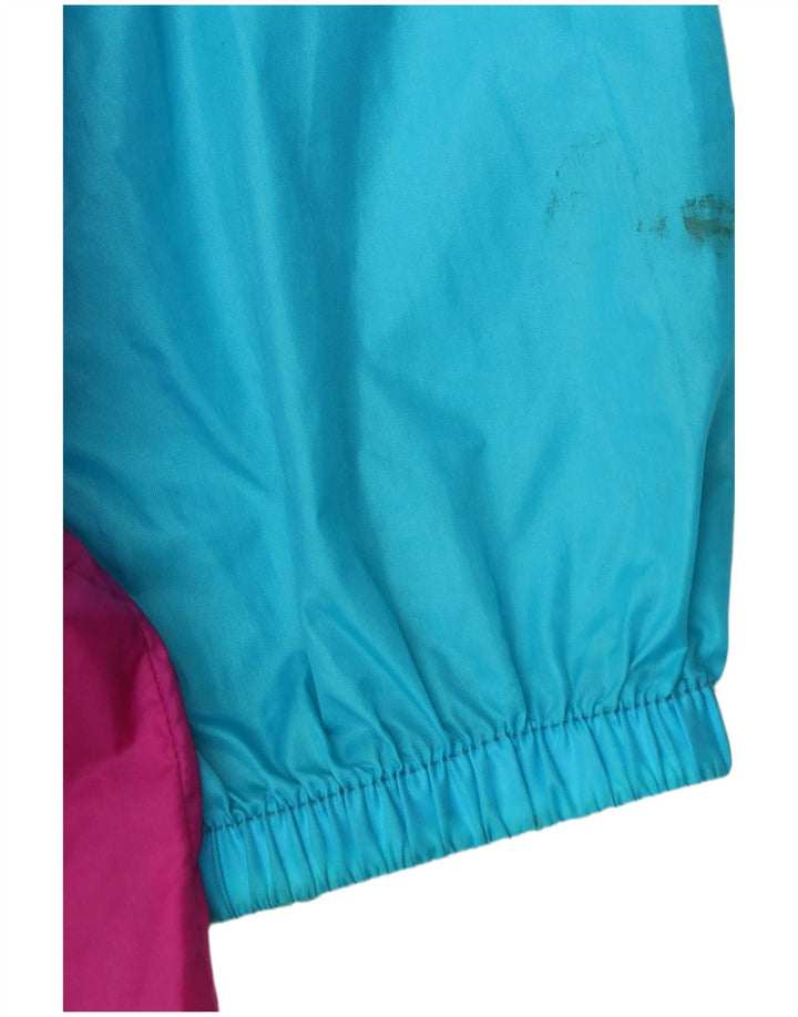 Vintage Mens Graphic Ski Jacket UK 46/48 2XL Blue Colourblock Polyamide