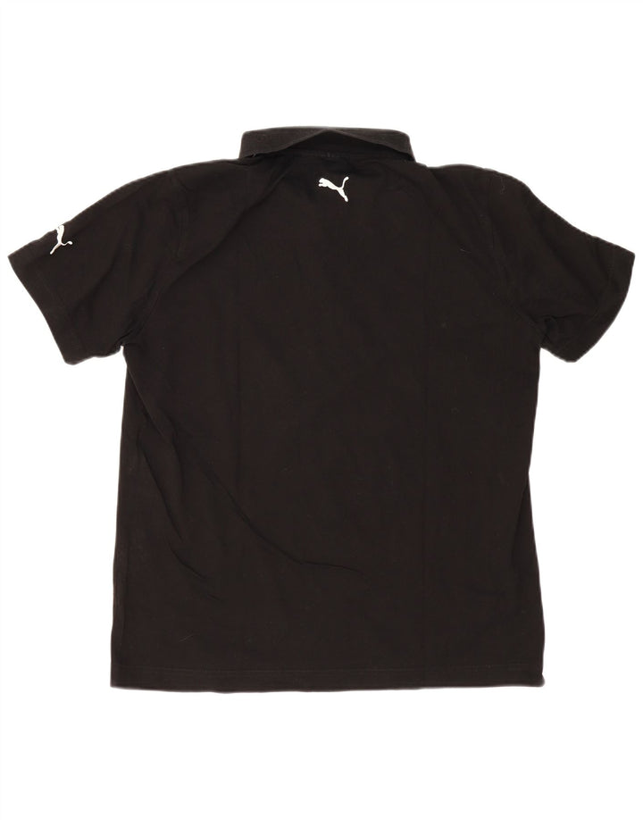 Puma Mens Polo Shirt Large Black Cotton