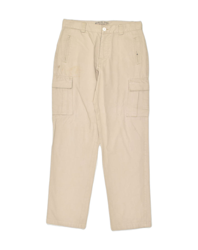 RIFLE Mens Straight Cargo Trousers W34 L31 Beige Cotton | Vintage Rifle | Thrift | Second-Hand Rifle | Used Clothing | Messina Hembry 