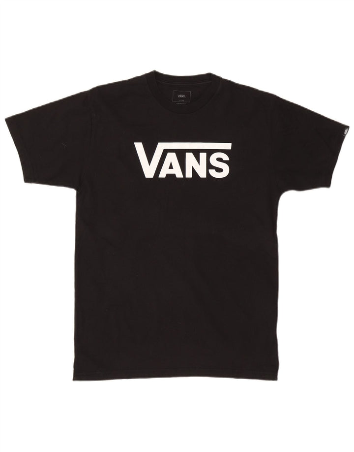 Vans Mens Classic Fit Graphic T-Shirt Top Medium Black Cotton
