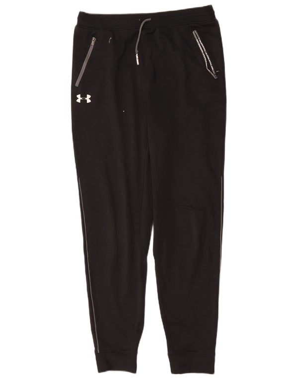 Under Armour Boys Tracksuit Trousers Joggers 13-14 Years XL Black Polyester