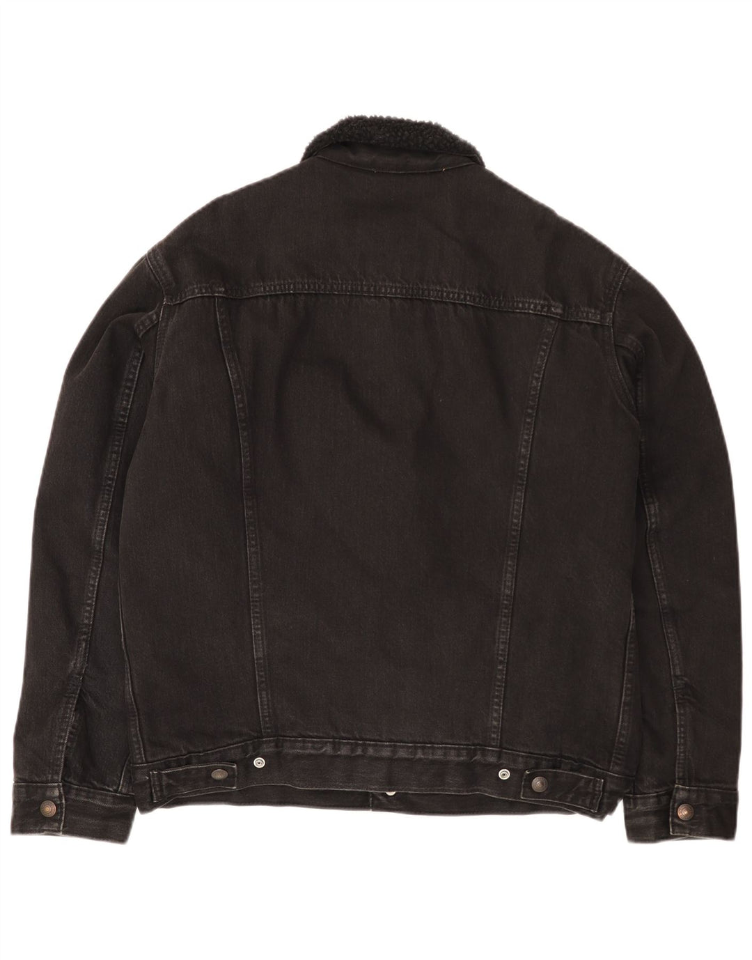 Levi's Mens Denim Sherpa Jacket UK 38 Medium Black Cotton