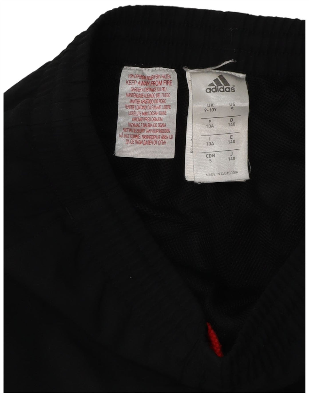 Adidas Boys Tracksuit Trousers Joggers 9-10 Years  Black Polyester