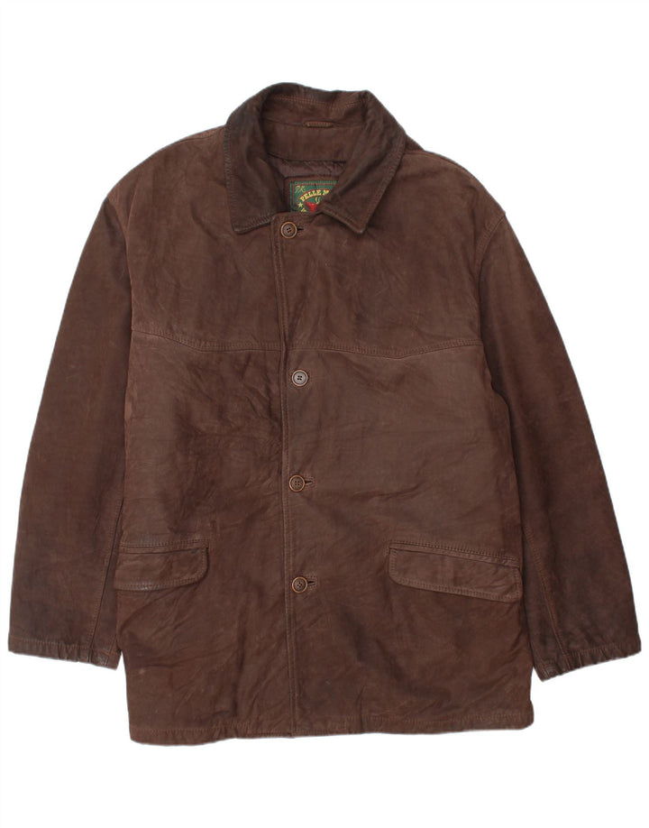 Pelle Moda Mens Leather Jacket IT 54 2XL Brown Leather