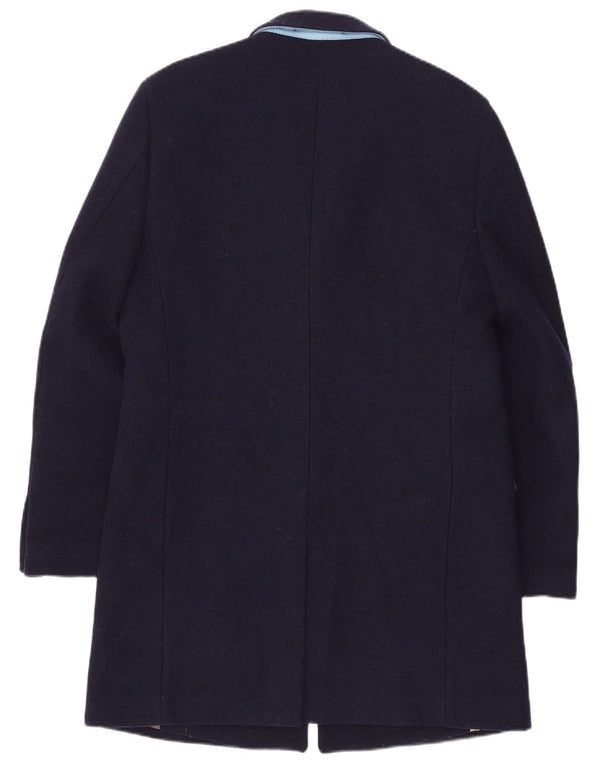 Vintage Mens Overcoat UK 42 XL Navy Blue Wool