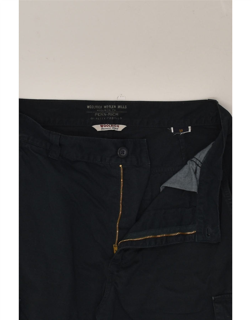 WOOLRICH Mens Tapered Cargo Trousers W32 L27 Navy Blue | Vintage Woolrich | Thrift | Second-Hand Woolrich | Used Clothing | Messina Hembry 