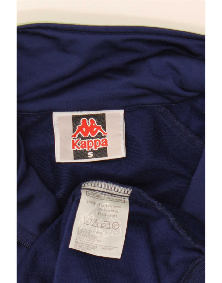 Kappa Mens Graphic Tracksuit Top Jacket Small Navy Blue Colourblock