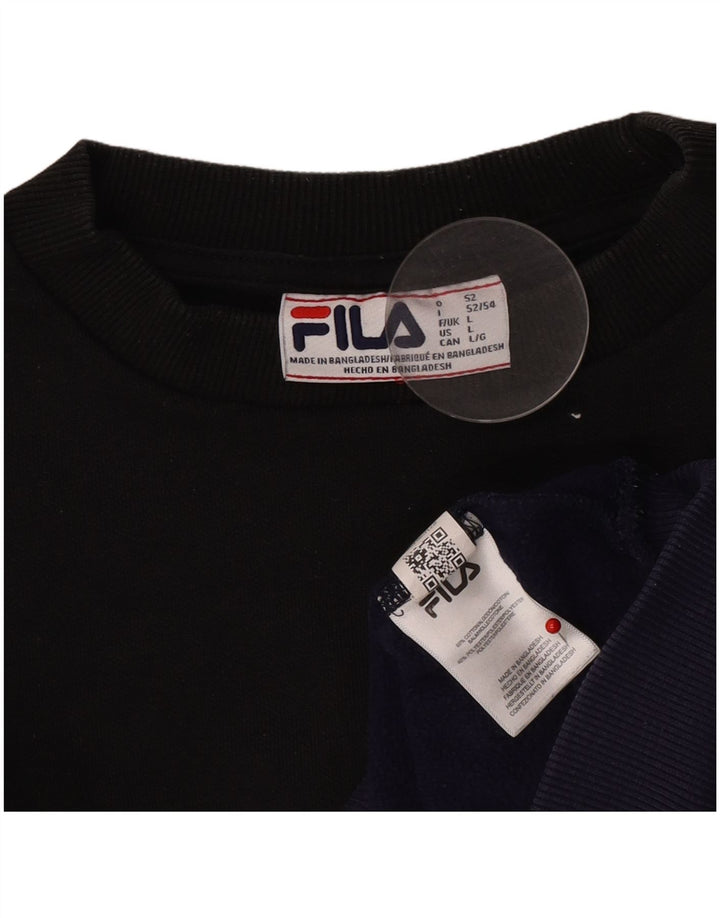 Fila Mens Graphic Sweatshirt Jumper Large Multicoloured Colourblock Cotton