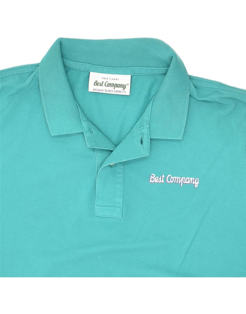 BEST COMPANY Boys Polo Shirt 11-12 Years Turquoise Cotton | Vintage Best Company | Thrift | Second-Hand Best Company | Used Clothing | Messina Hembry 