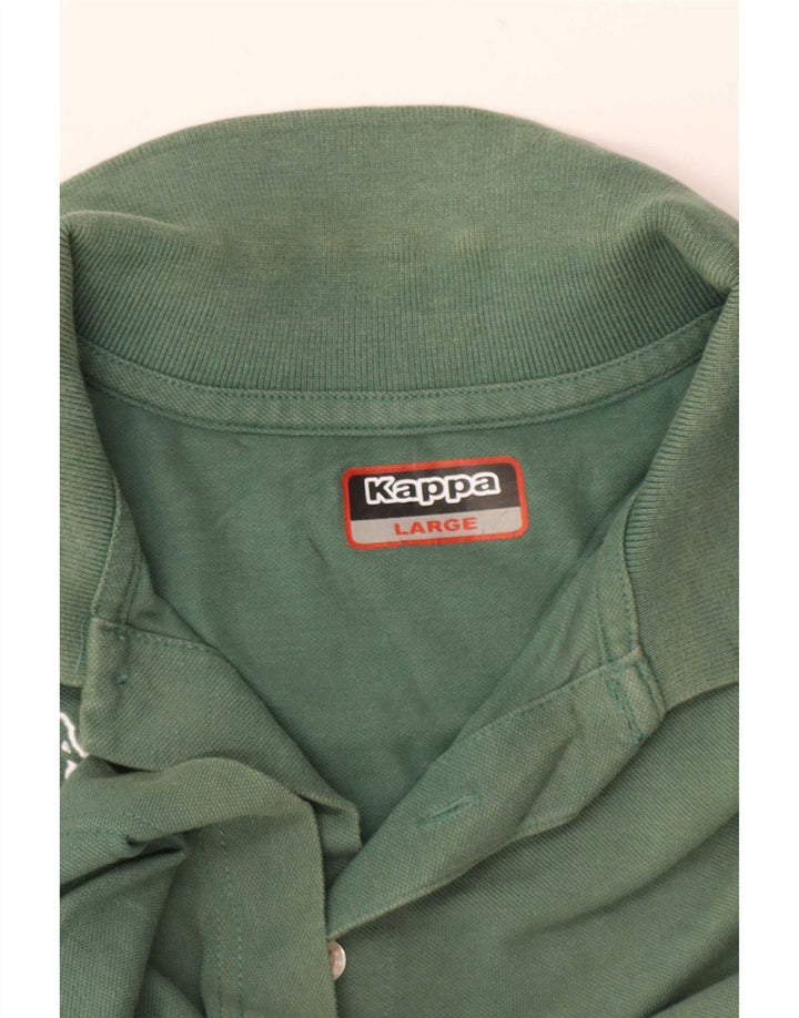Kappa Mens Graphic Polo Shirt Large Green