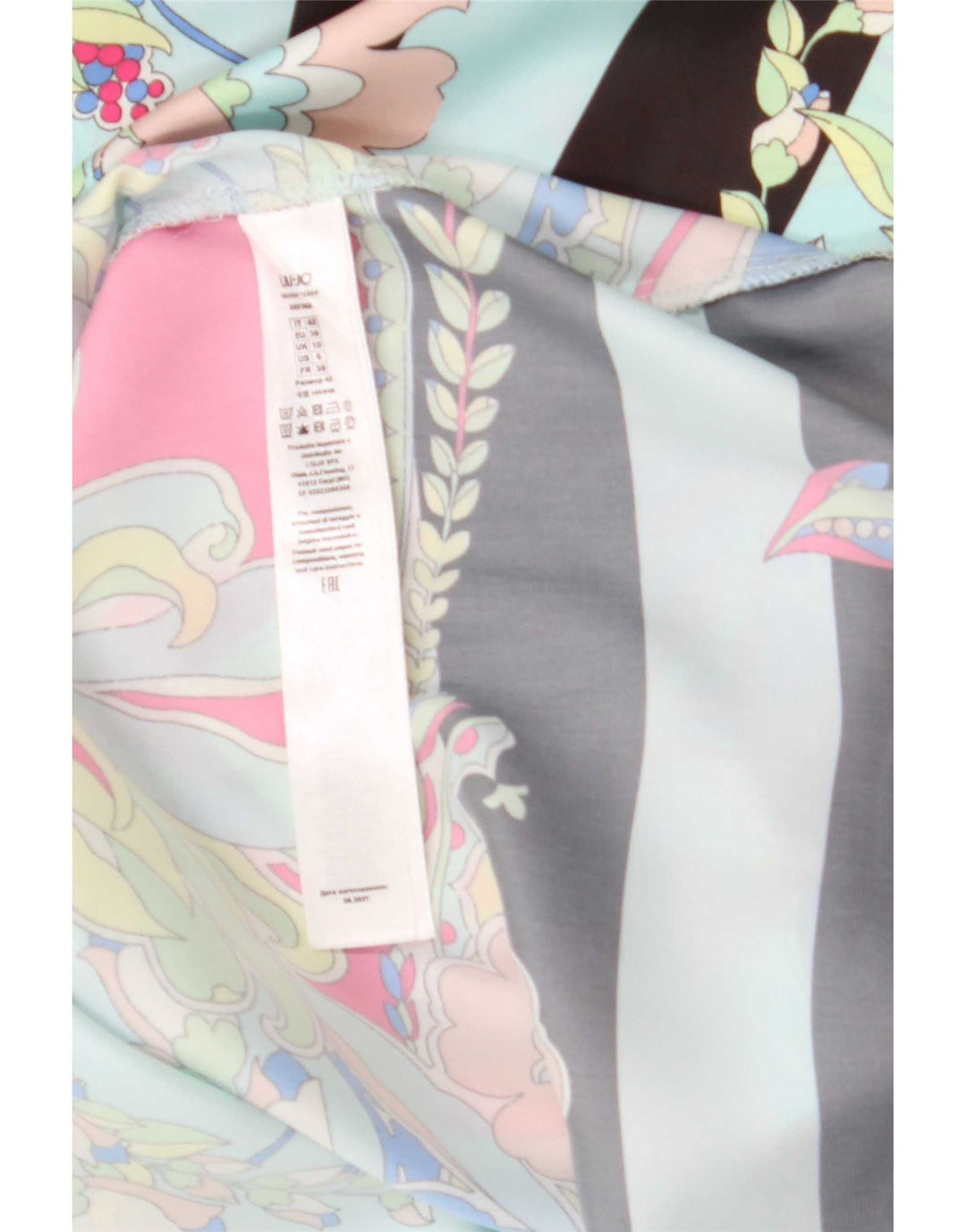 Liu Jo Womens Blouse Top UK 10 Small Multicoloured Floral Polyester