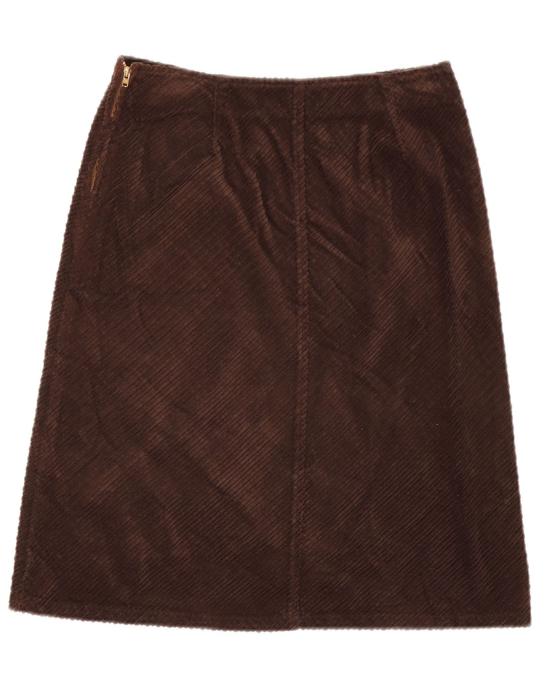 Sisley Womens Corduroy Skirt W28 Medium Brown
