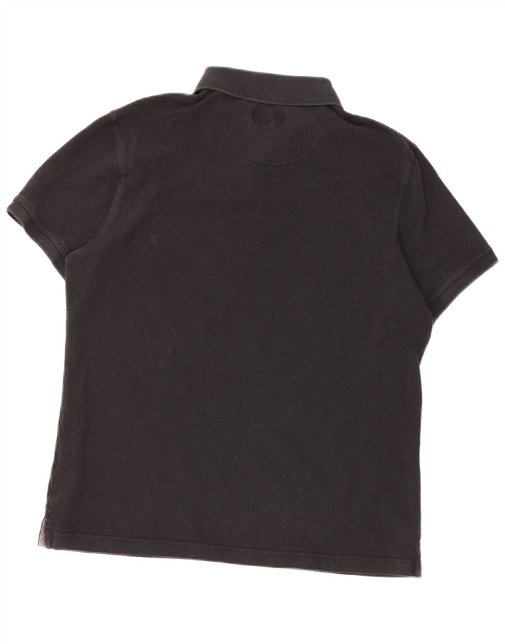 Barbour Mens Polo Shirt Large Black Cotton
