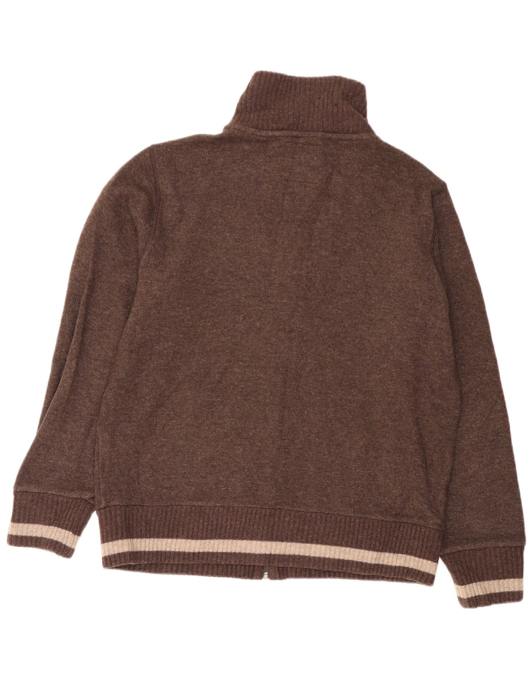 Woolrich Mens Graphic Cardigan Sweater XL Brown Wool