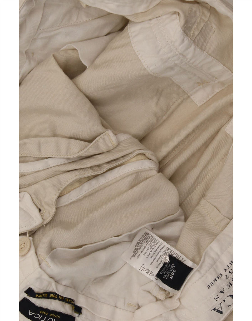 NAUTICA Mens Chino Shorts W34 Large  Beige Linen Vintage Nautica and Second-Hand Nautica from Messina Hembry 